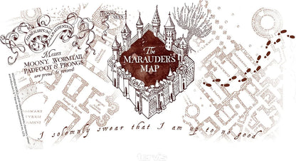 Tervis Harry Potter The Marauder's Map Made in USA Double Walled Insulated Tumbler Travel Cup Keeps Drinks Cold & Hot, 24oz Venture Lite Water Bottle, Classic