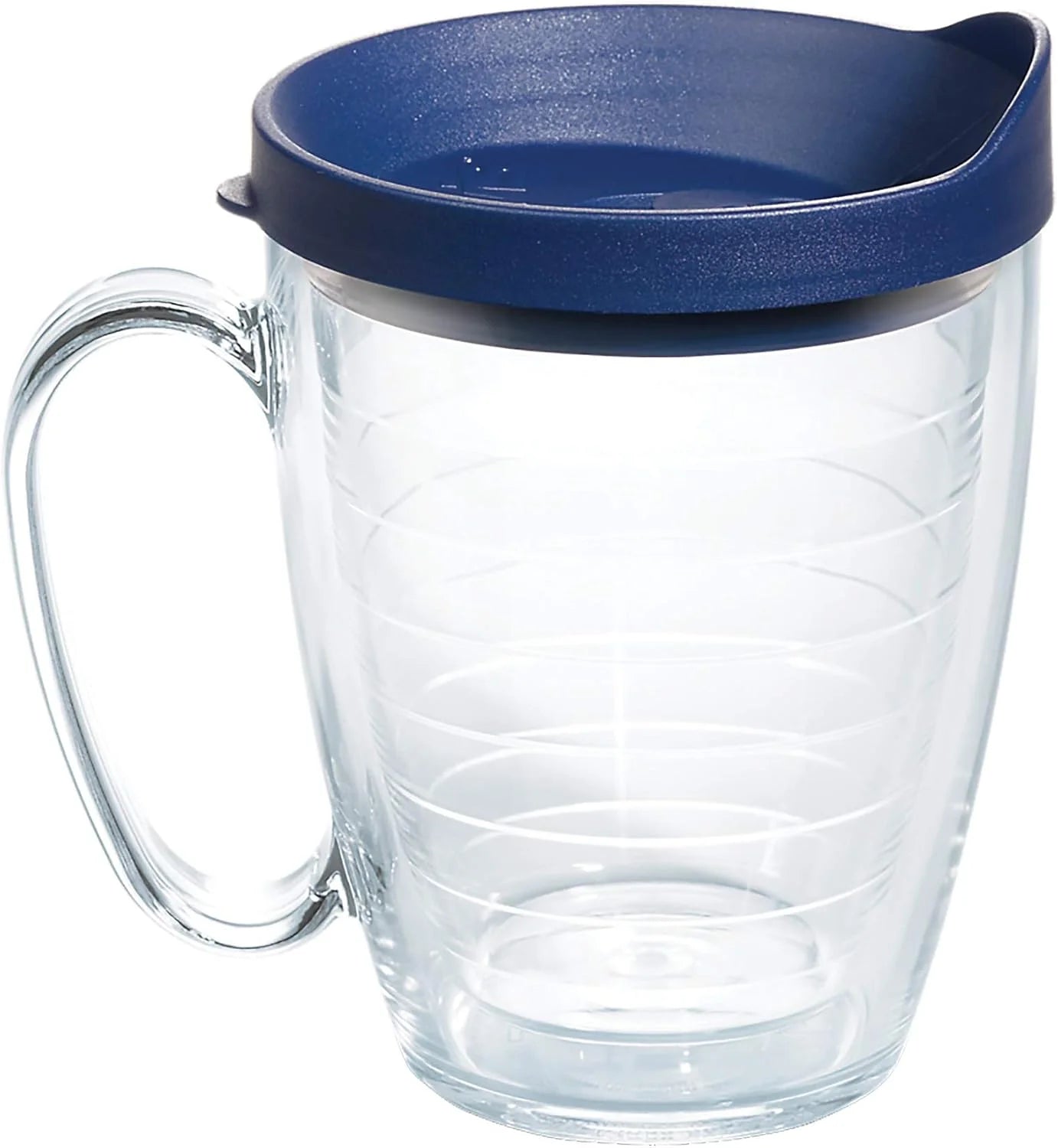 Tervis Clear & Colorful Lidded Made in USA Double Walled Insulated Tumbler Travel Cup Keeps Drinks Cold & Hot, 16oz Mug, Clear Lid