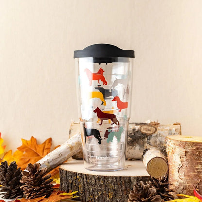 Tervis Pet Love Made in USA Double Walled Insulated Tumbler Travel Cup Keeps Drinks Cold & Hot, 24oz, Dog Pack Love