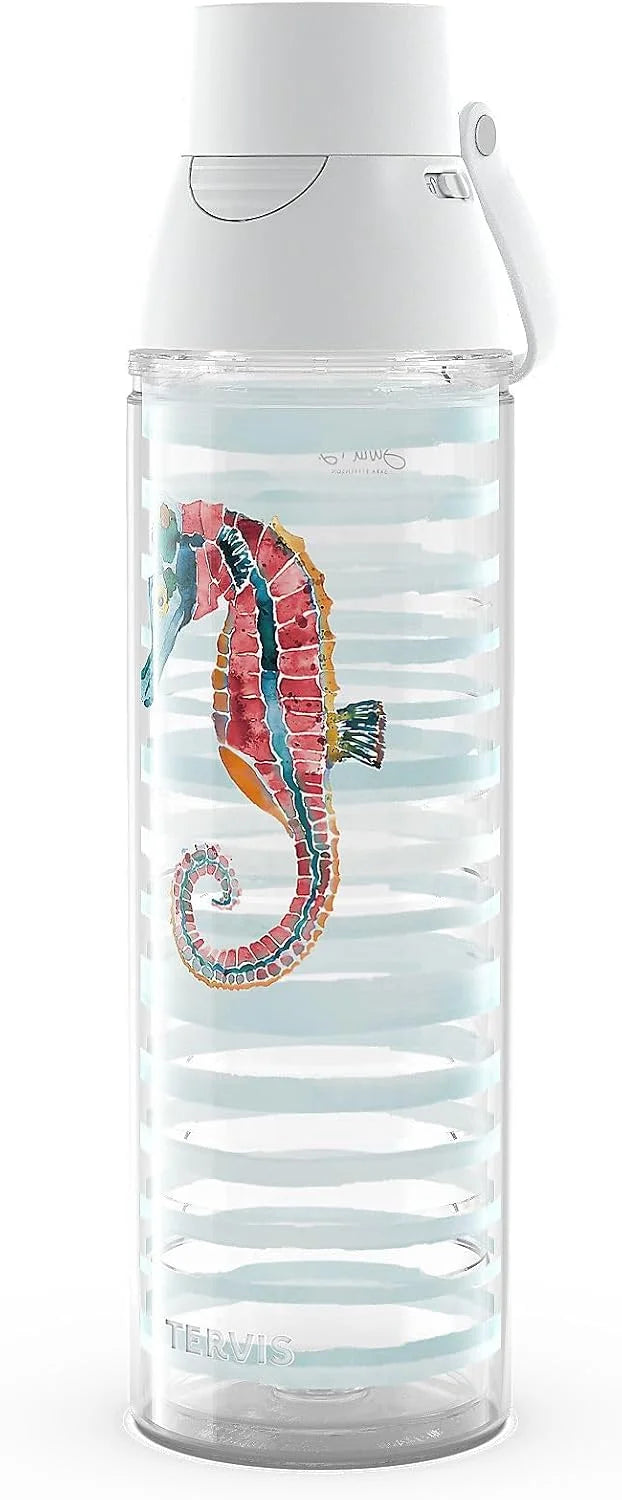 Tervis Sara Berrenson - Atlantica Collection Made in USA Double Walled Insulated Tumbler Travel Cup Keeps Drinks Cold & Hot, 24oz, Lobster