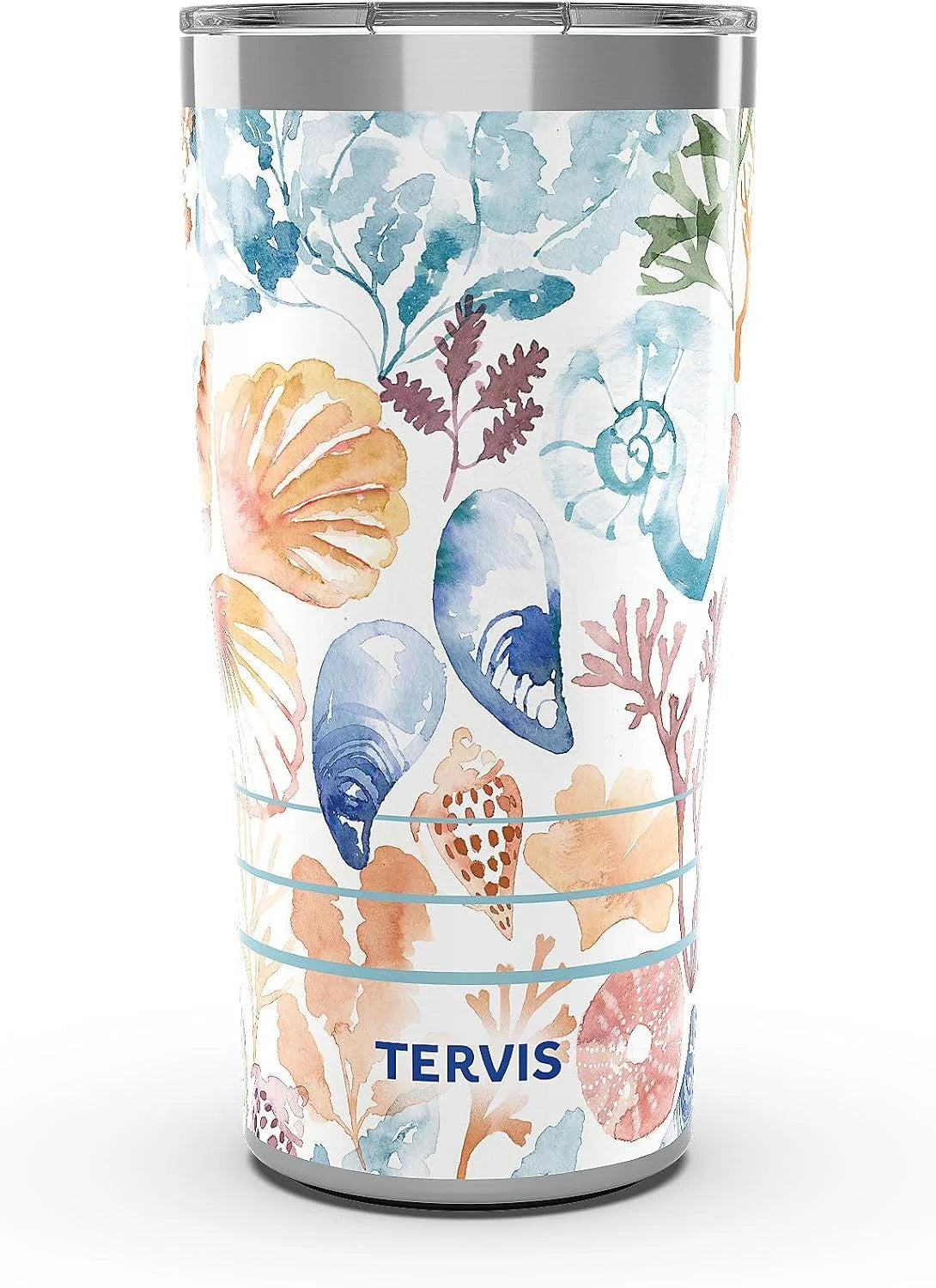 Tervis Sara Berrenson - Atlantica Collection Made in USA Double Walled Insulated Tumbler Travel Cup Keeps Drinks Cold & Hot, 24oz, Lobster