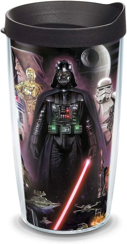Tervis Star Wars Collage Made in USA Double Walled Insulated Tumbler Travel Cup Keeps Drinks Cold & Hot, 24oz, Classic, 1 Count (Pack of 1)