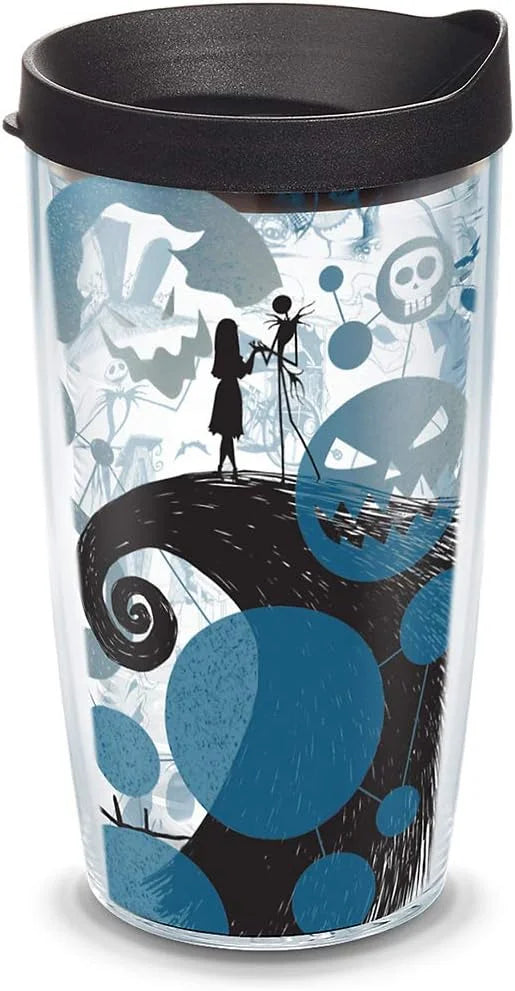 Tervis Disney Nightmare Before Christmas 25th Anniversary Made in USA Double Walled Insulated Tumbler Travel Cup Keeps Drinks Cold & Hot, 24oz, Classic