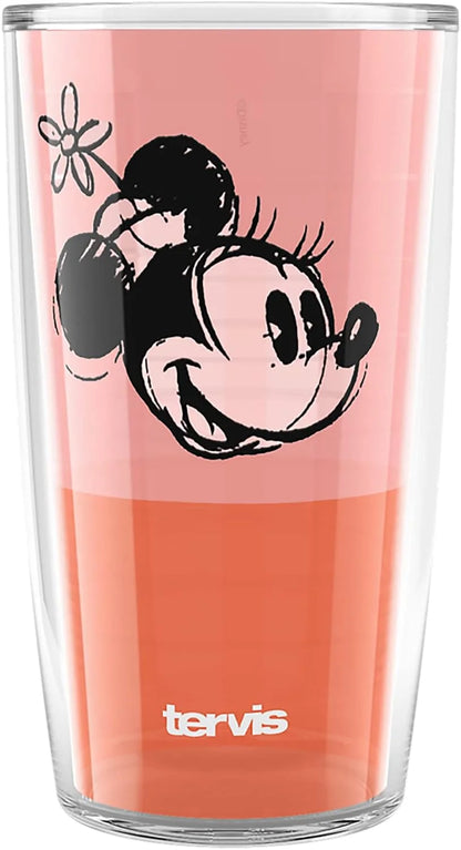 Tervis Disney Fundamentals Collection Made in USA Double Walled Insulated Tumbler Travel Cup Keeps Drinks Cold & Hot, 16oz - 4pk, Assorted