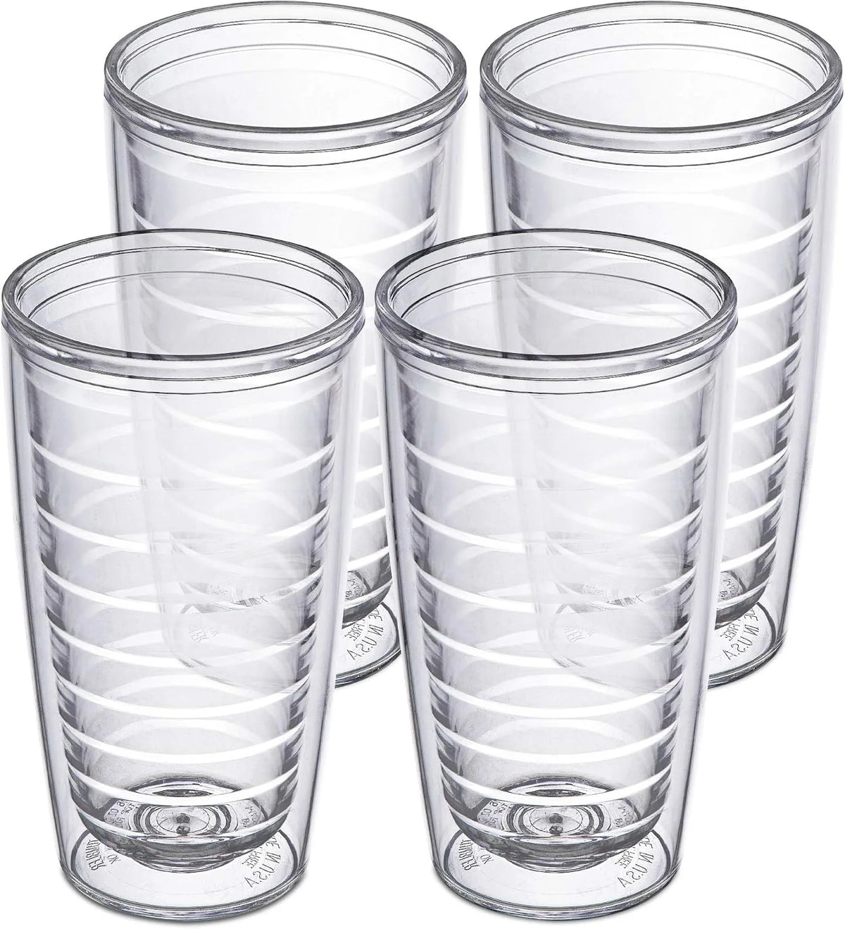 Insulated Drinking Glasses 16oz 2-pack - Great for Iced Coffee & Hot Drinks