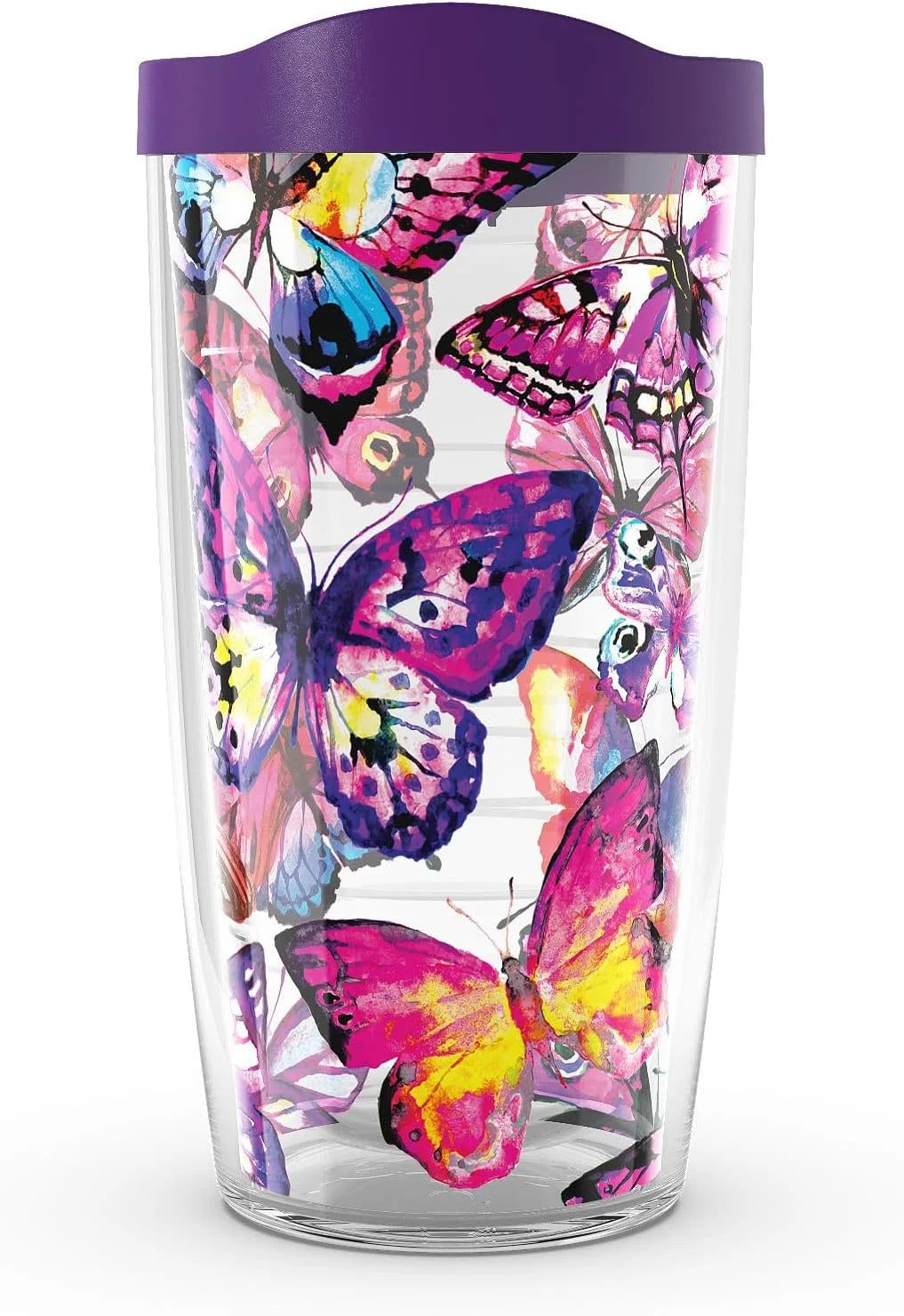 Tervis Butterfly Passion Made in USA Double Walled Insulated Tumbler Travel Cup Keeps Drinks Cold & Hot, 16oz Mug, Classic