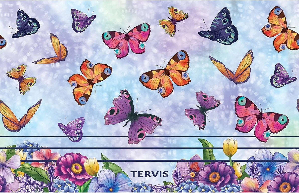 Tervis Traveler Traveler Butterfly Garden Triple Walled Insulated Tumbler Travel Cup Keeps Drinks Cold & Hot, 20oz, Stainless Steel