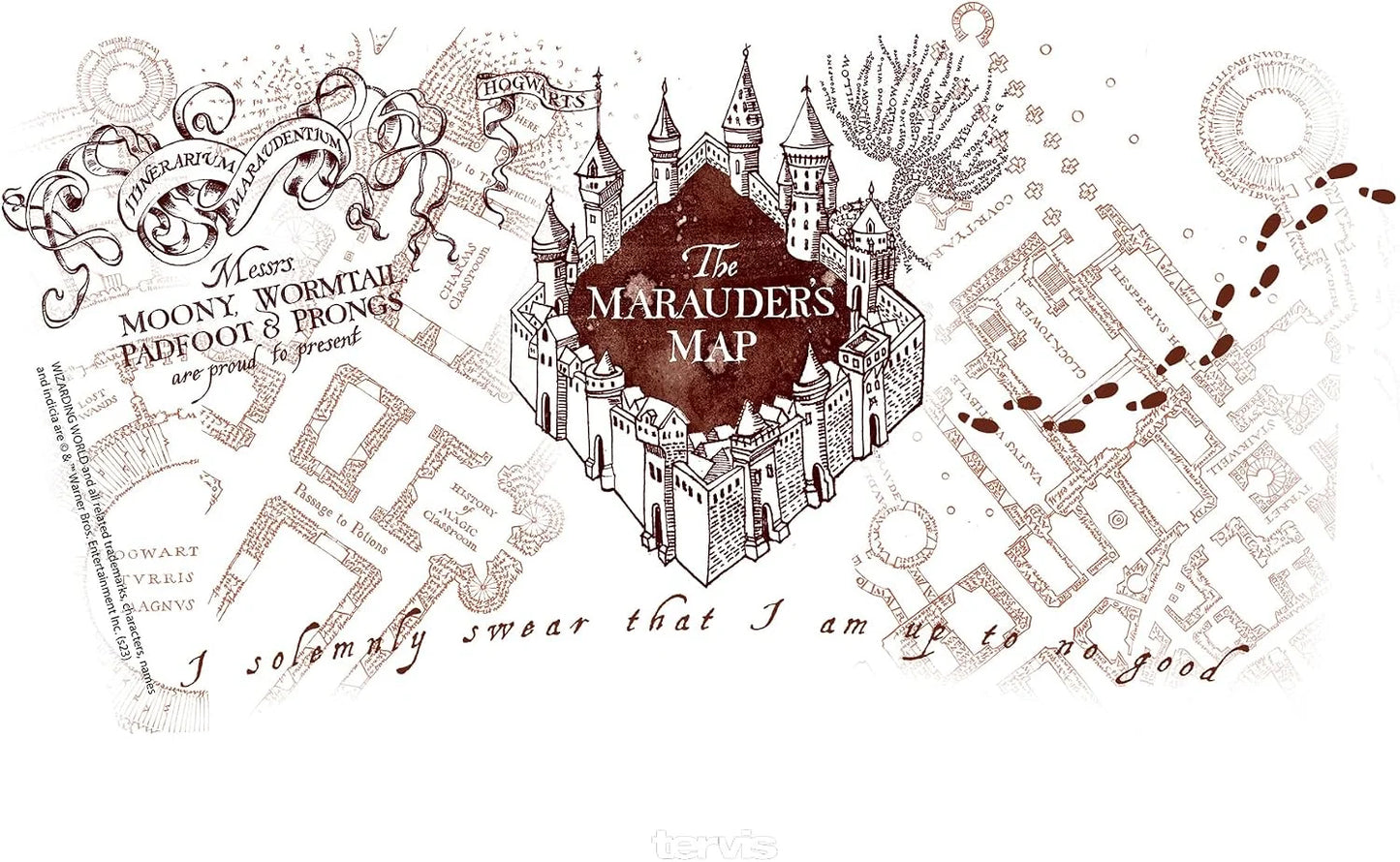 Tervis Harry Potter The Marauder's Map Made in USA Double Walled Insulated Tumbler Travel Cup Keeps Drinks Cold & Hot, 24oz Venture Lite Water Bottle, Classic