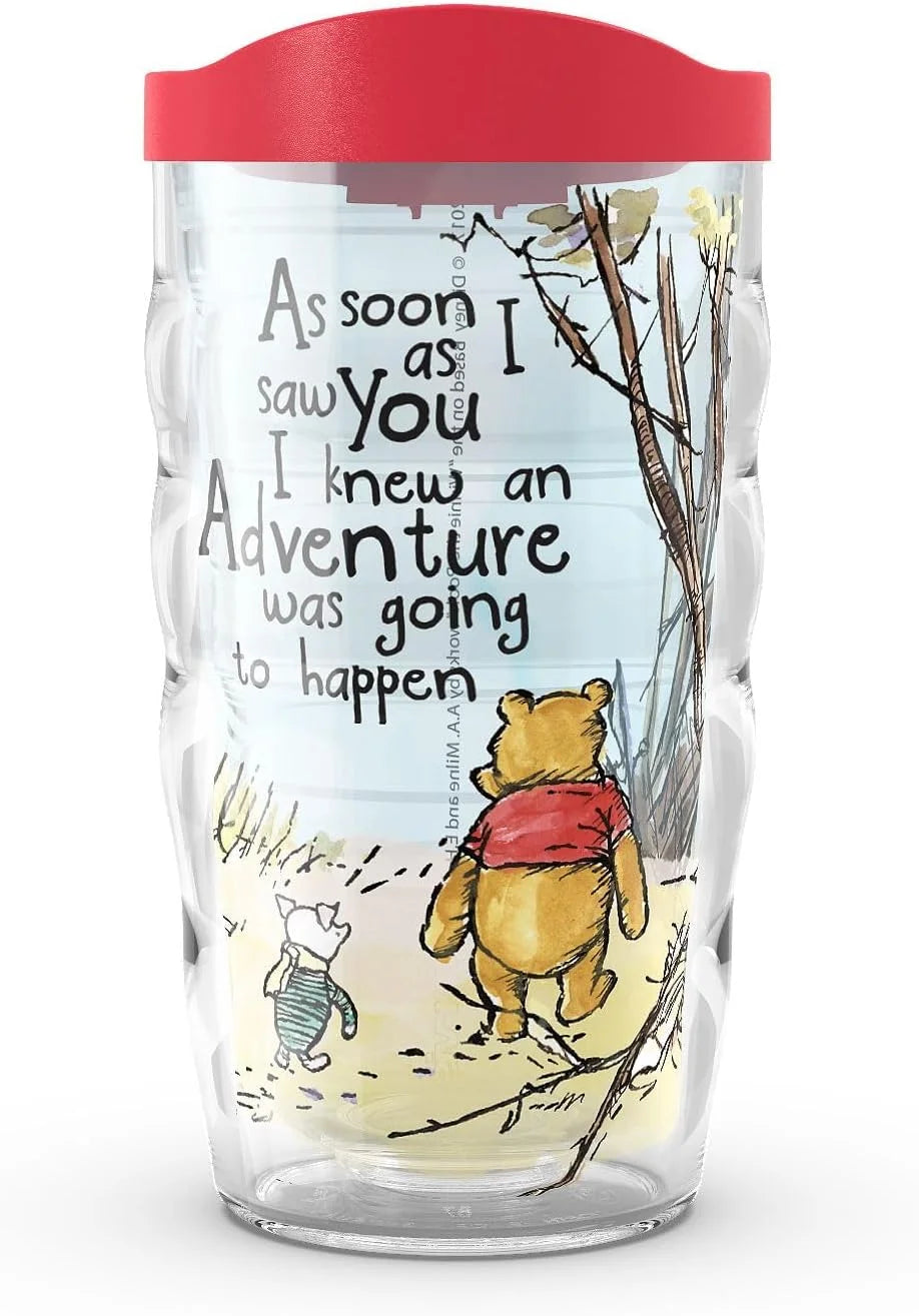 Tervis Disney - Winnie the Pooh Adventure Made in USA Double Walled Insulated Tumbler Travel Cup Keeps Drinks Cold & Hot, 10oz Wavy, Classic