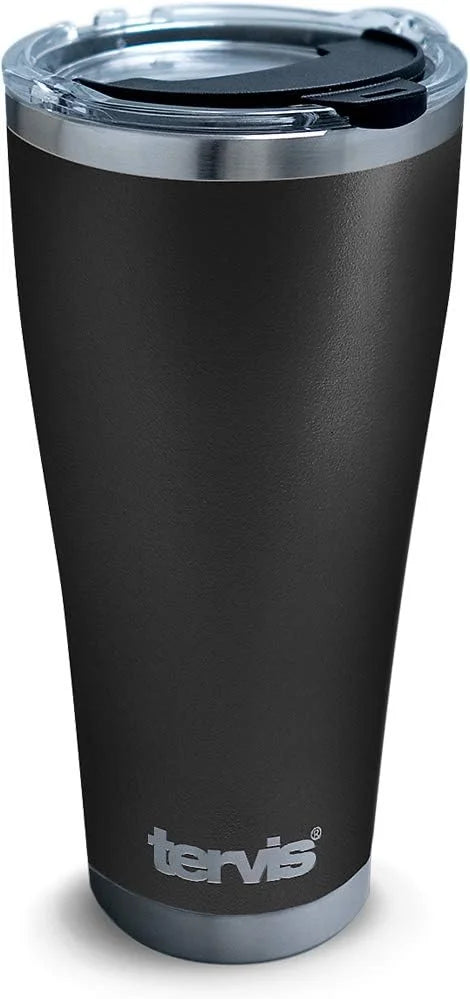 Tervis Powder Coated Stainless Steel Triple Walled Insulated Tumbler Travel Cup Keeps Drinks Cold & Hot, 30oz Legacy, Onyx Shadow