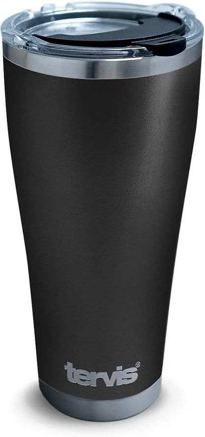 Tervis Powder Coated Stainless Steel Triple Walled Insulated Tumbler Travel Cup Keeps Drinks Cold & Hot, 30oz Legacy, Onyx Shadow