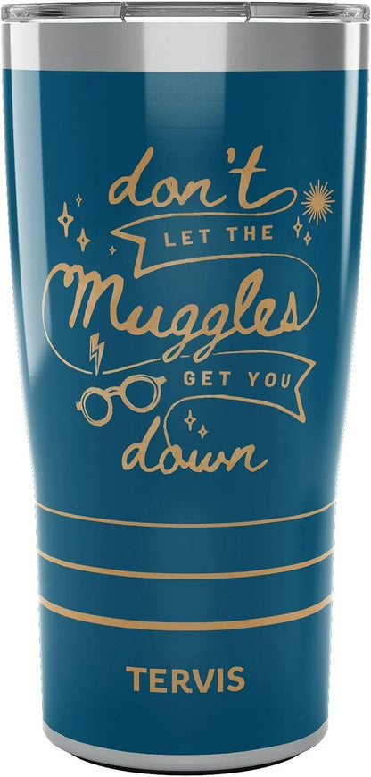 Tervis Harry Potter Don't Let Muggles Get You Down Made in USA Double Walled Insulated Tumbler Travel Cup Keeps Drinks Cold & Hot, 24oz, Classic