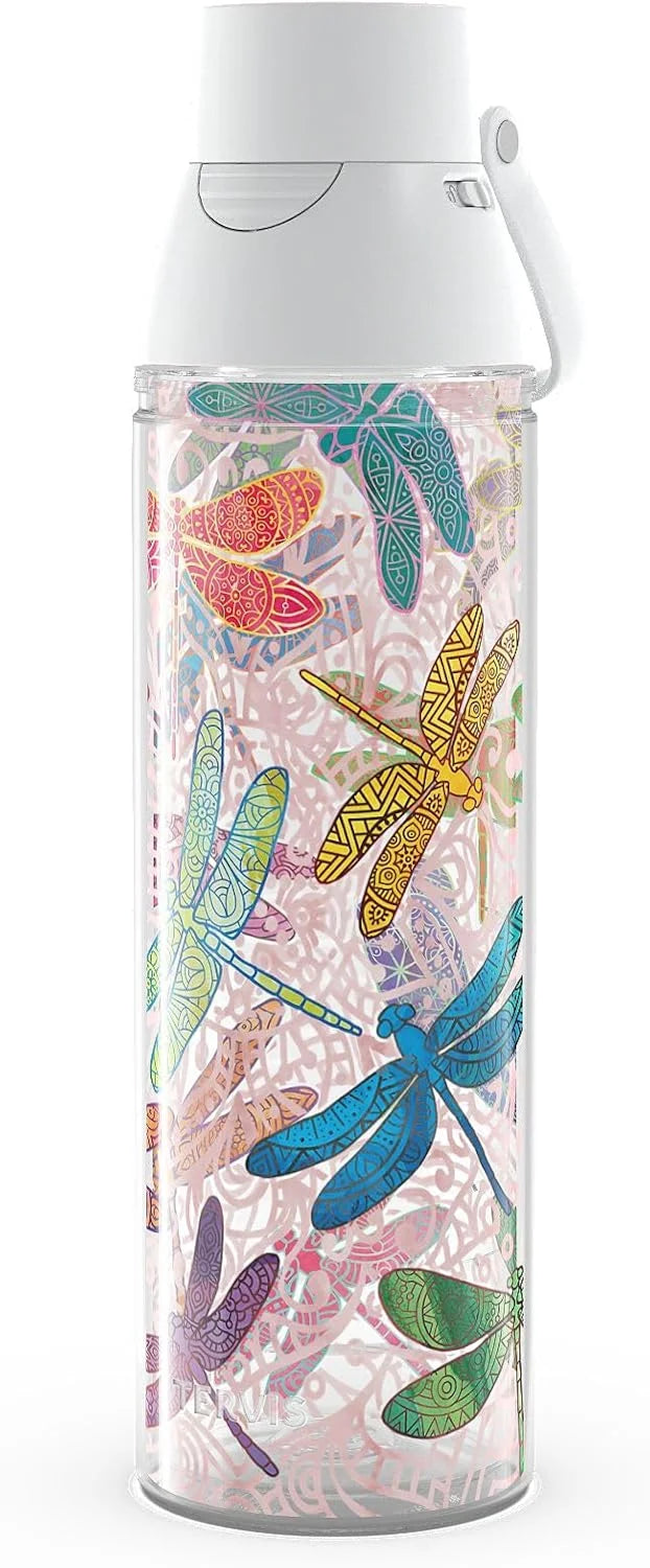 Tervis Dragonfly Mandala Made in USA Double Walled Insulated Tumbler Travel Cup Keeps Drinks Cold & Hot, 24oz, Classic