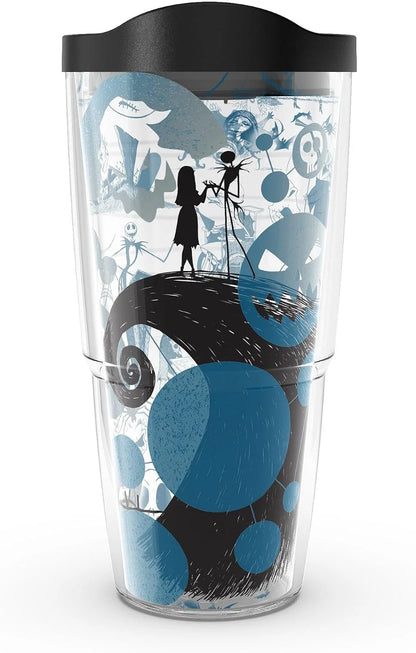 Tervis Disney Nightmare Before Christmas 25th Anniversary Made in USA Double Walled Insulated Tumbler Travel Cup Keeps Drinks Cold & Hot, 24oz, Classic