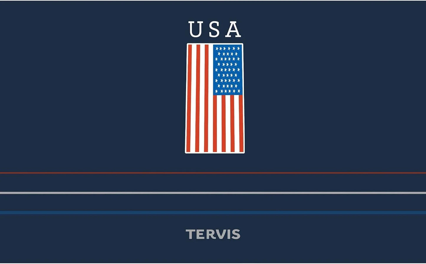 Tervis Traveler Americana USA Flag Triple Walled Insulated Tumbler Travel Cup Keeps Drinks Cold & Hot, 20oz, Stainless Steel