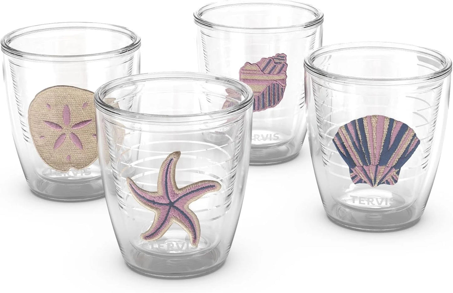 Tervis Beachcomber Collection Sand Dollar Made in USA Double Walled Insulated Tumbler Travel Cup Keeps Drinks Cold & Hot, 12oz, Sand Dollar