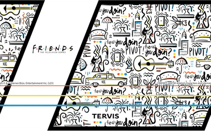 Tervis Friends Pattern Made in USA Double Walled Insulated Tumbler Travel Cup Keeps Drinks Cold & Hot, 16oz, Classic
