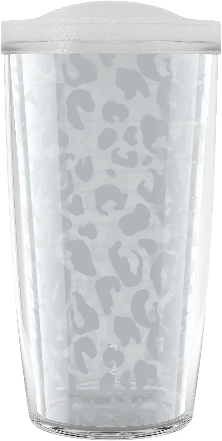 Tervis Leopard Collection Made in USA Double Walled Insulated Tumbler Travel Cup Keeps Drinks Cold & Hot, 24oz, Frost