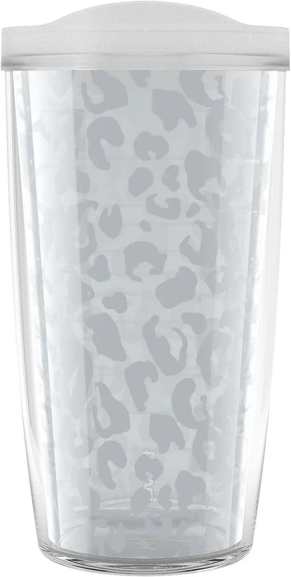 Tervis Leopard Collection Made in USA Double Walled Insulated Tumbler Travel Cup Keeps Drinks Cold & Hot, 24oz, Frost
