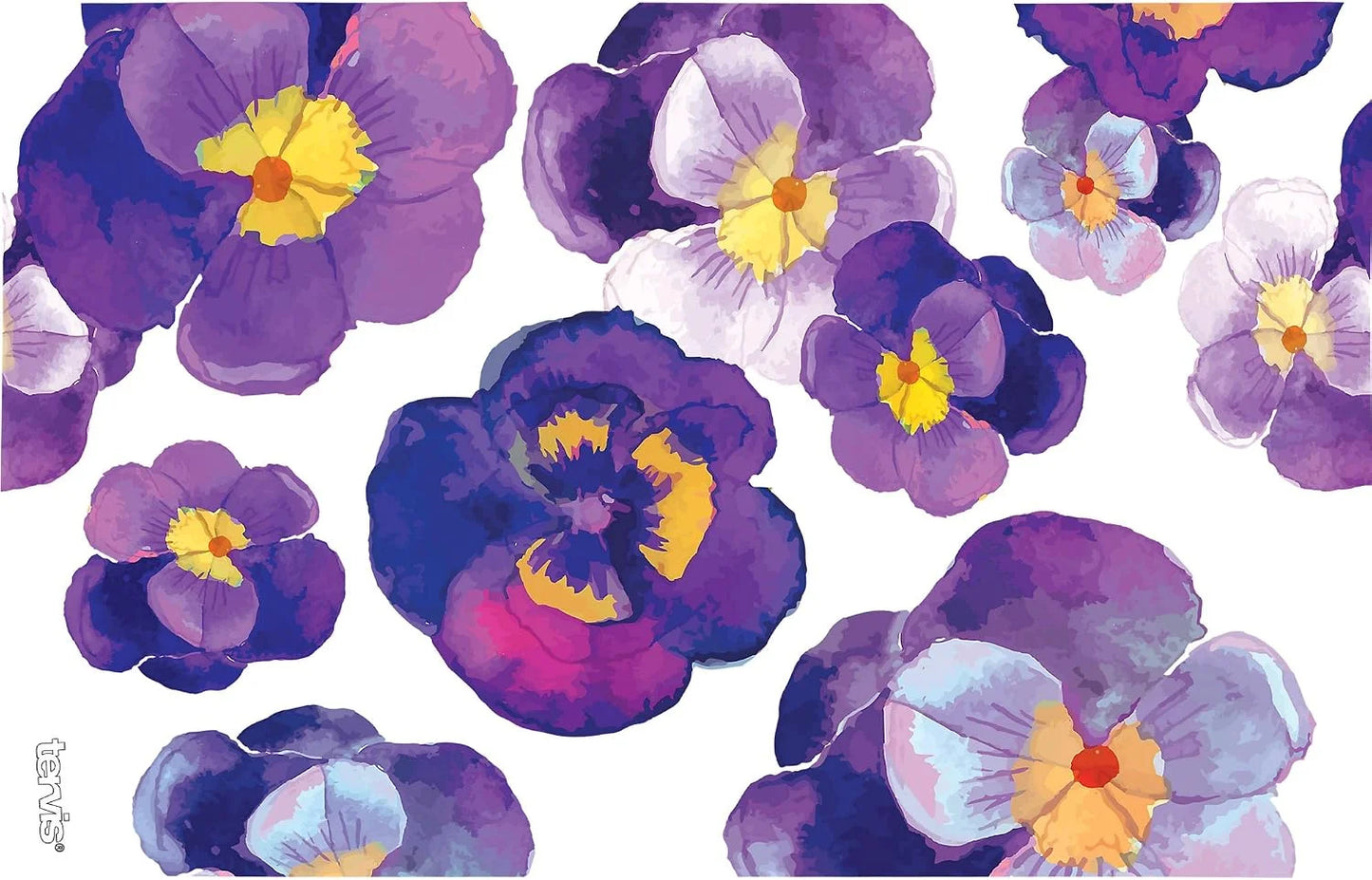 Tervis Watercolor Pansy Made in USA Double Walled Insulated Tumbler Travel Cup Keeps Drinks Cold & Hot, 24oz Venture Lite Water Bottles, Classic