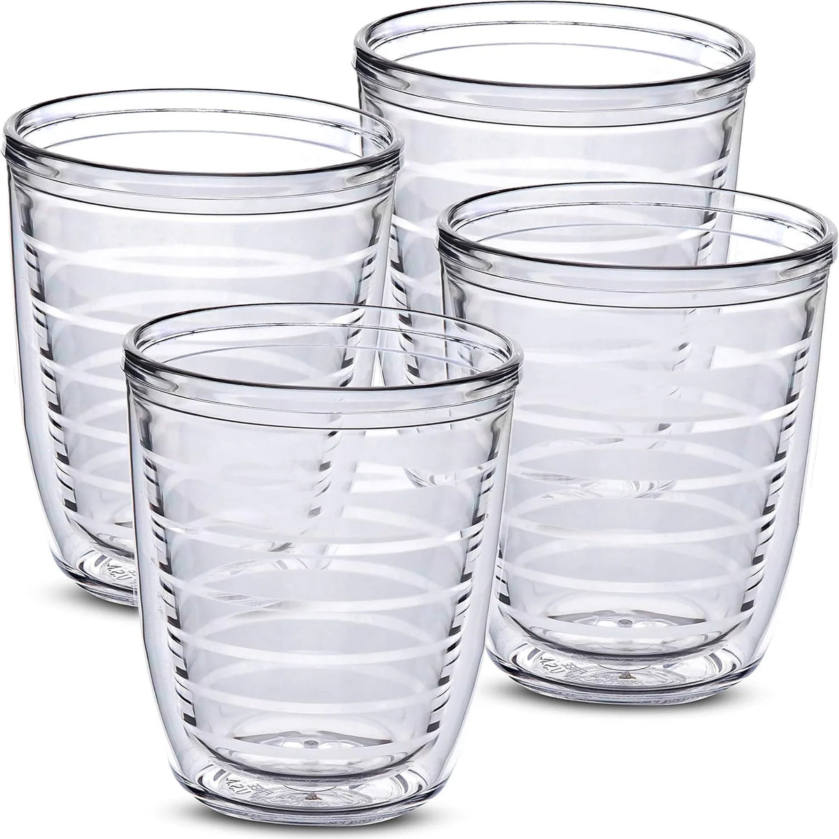 Insulated Drinking Glasses 16oz 2-pack - Great for Iced Coffee & Hot Drinks