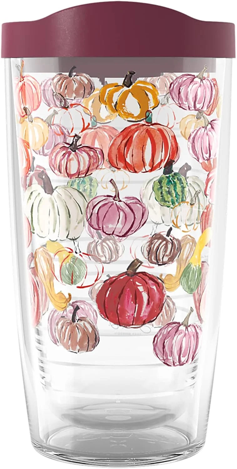 Tervis Sara Berrenson - Atlantica Collection Made in USA Double Walled Insulated Tumbler Travel Cup Keeps Drinks Cold & Hot, 24oz, Lobster