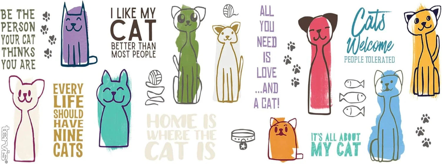 Tervis Cat Sayings Made in USA Double Walled Insulated Tumbler Travel Cup Keeps Drinks Cold & Hot, 16oz, Classic