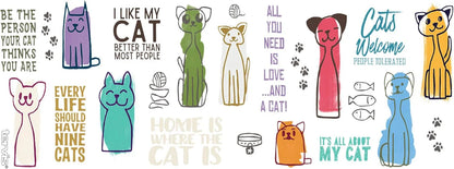 Tervis Cat Sayings Made in USA Double Walled Insulated Tumbler Travel Cup Keeps Drinks Cold & Hot, 16oz, Classic
