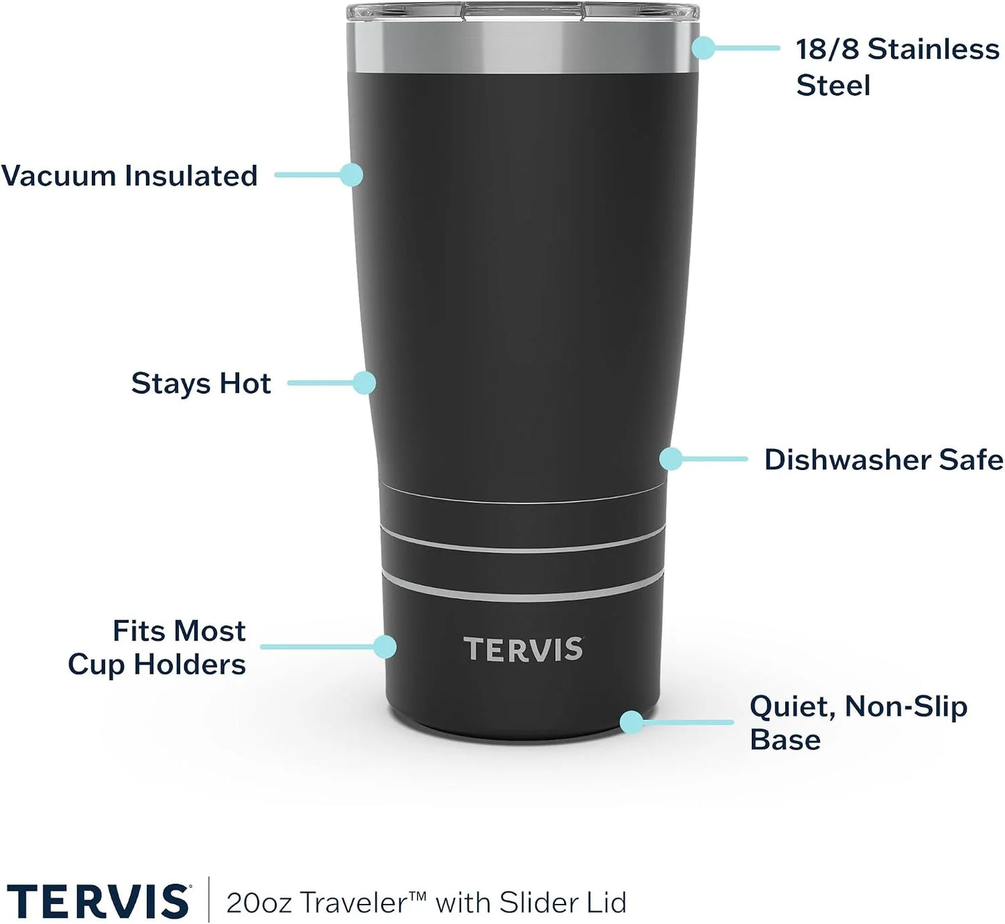Tervis Sara Berrenson - Atlantica Collection Made in USA Double Walled Insulated Tumbler Travel Cup Keeps Drinks Cold & Hot, 24oz, Lobster