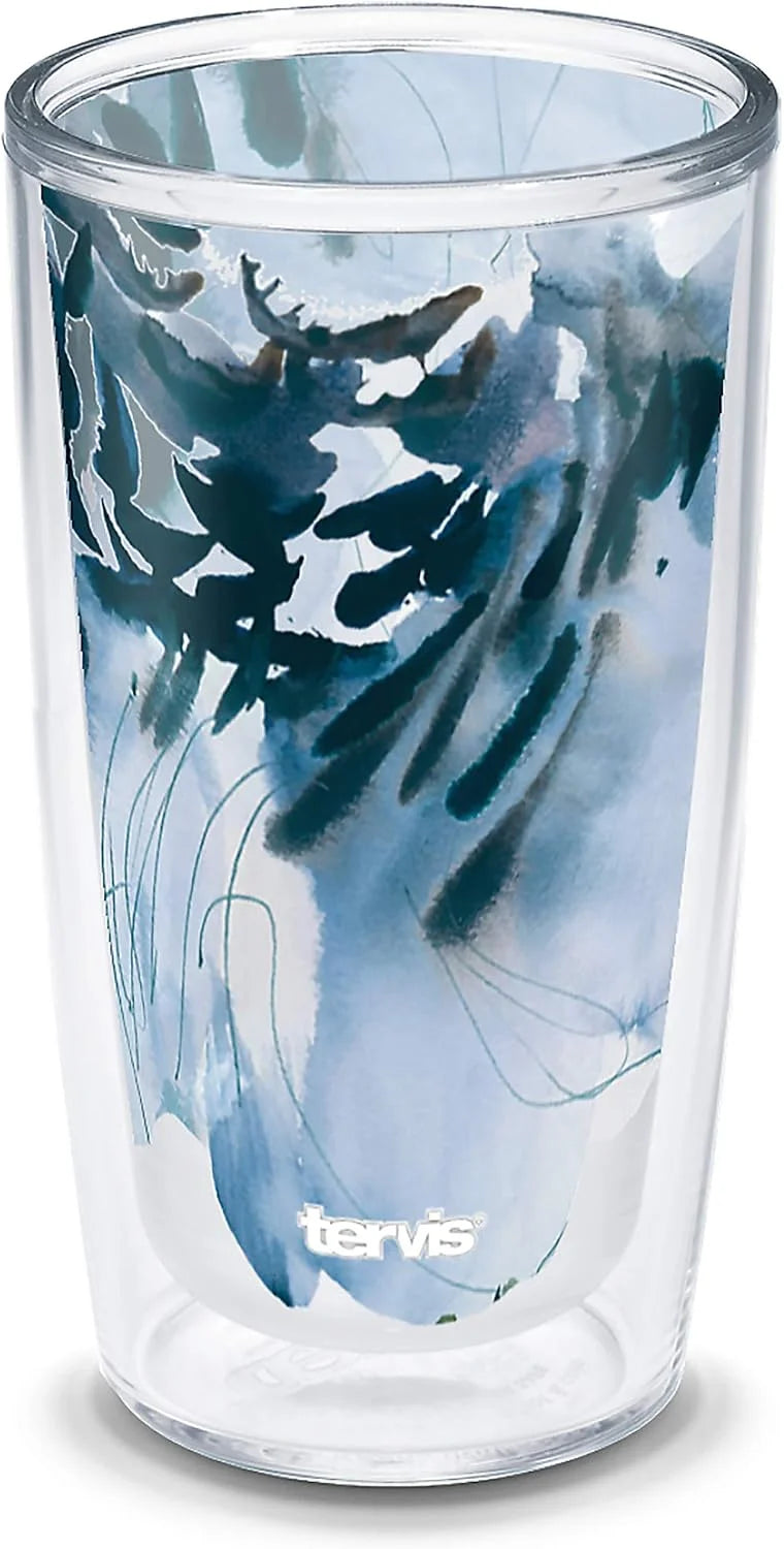 Tervis Made in USA Double Walled Kelly Ventura Insulated Tumbler Cup Keeps Drinks Cold & Hot, 16oz, Sorbet Stripe