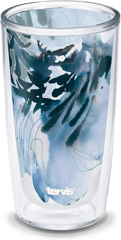 Tervis Made in USA Double Walled Kelly Ventura Insulated Tumbler Cup Keeps Drinks Cold & Hot, 16oz, Sorbet Stripe
