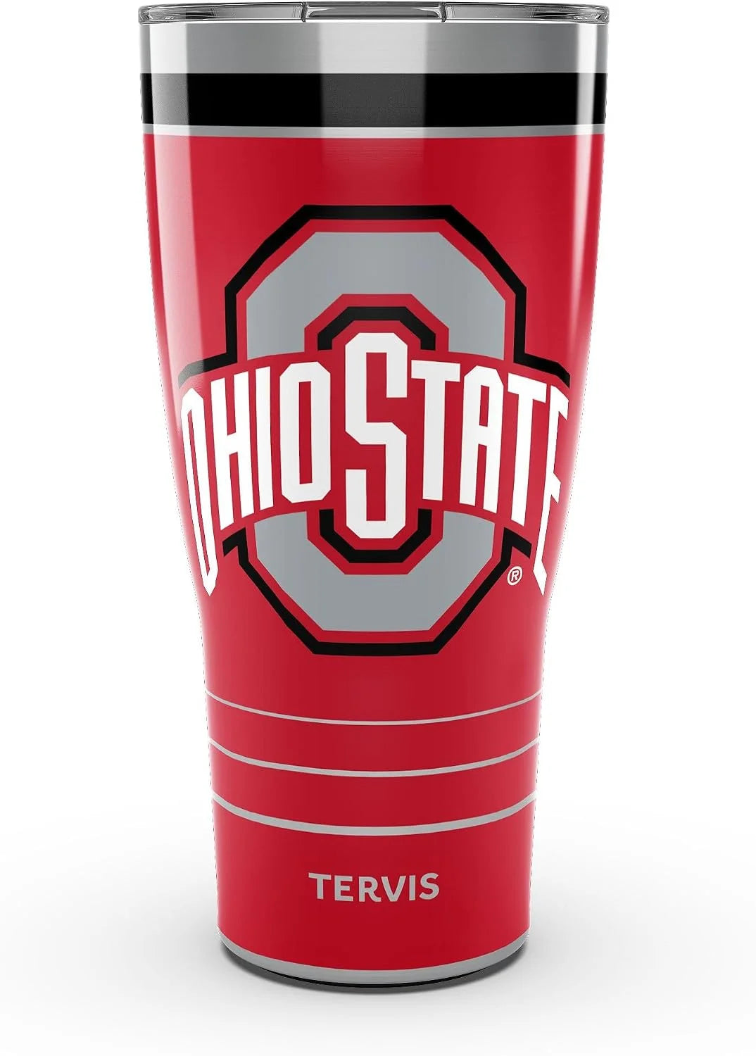 Tervis Traveler Ohio State Buckeyes - MVP Triple Insulated Tumbler Travel Cup Keeps Drinks Cold & Hot, 30oz, Stainless Steel