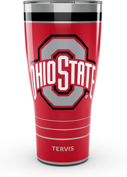 Tervis Traveler Ohio State Buckeyes - MVP Triple Insulated Tumbler Travel Cup Keeps Drinks Cold & Hot, 30oz, Stainless Steel