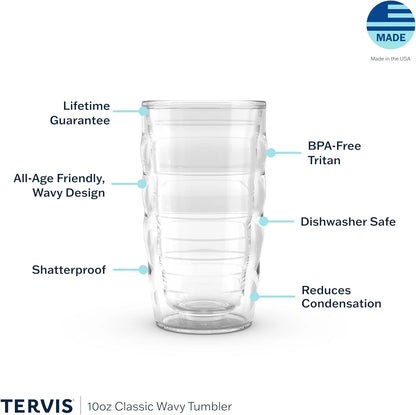 Tervis Construction Trucks Made in USA Double Walled Insulated Tumbler Travel Cup Keeps Drinks Cold & Hot, 10oz Wavy, Lidded