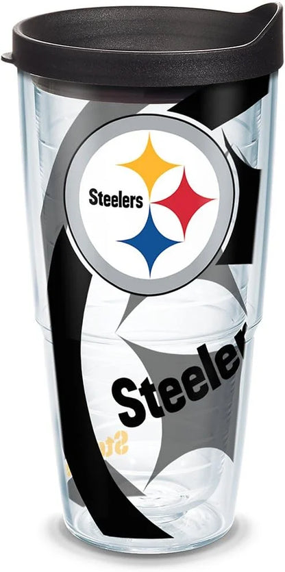 Tervis NFL Pittsburgh Steelers - Genuine Made in USA Double Walled Insulated Tumbler Travel Cup Keeps Drinks Cold & Hot, 16oz, Classic
