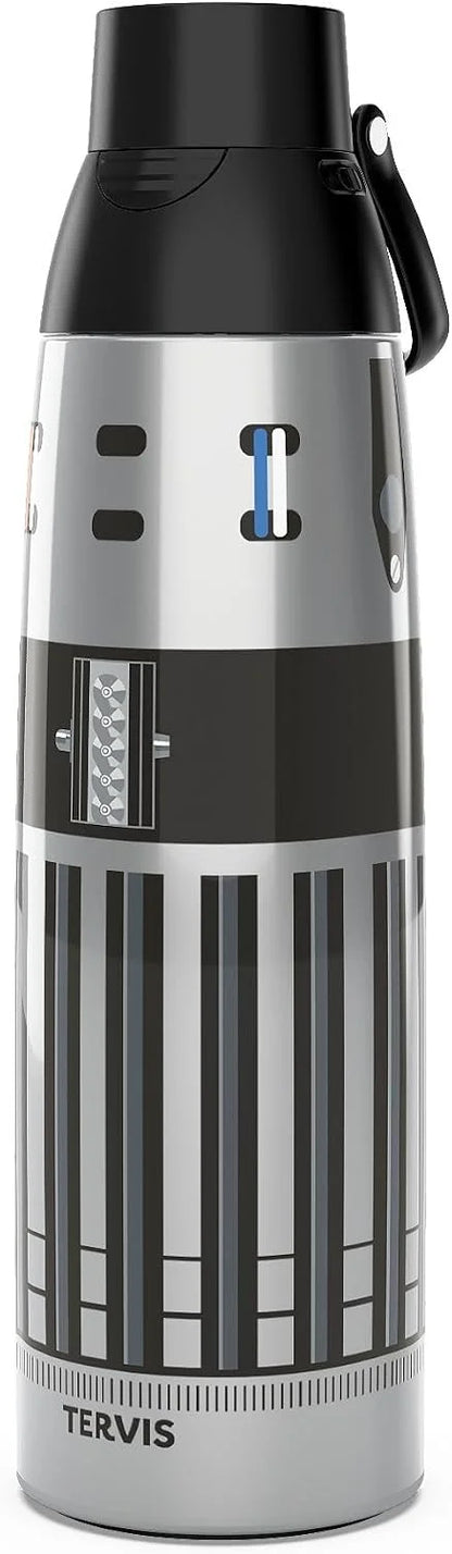 Tervis Venture Water Bottle Star Wars - Lightsaber Detail Triple Insulated Tumbler Travel Cup Keeps Drinks Cold & Hot, 26oz, Stainless Steel