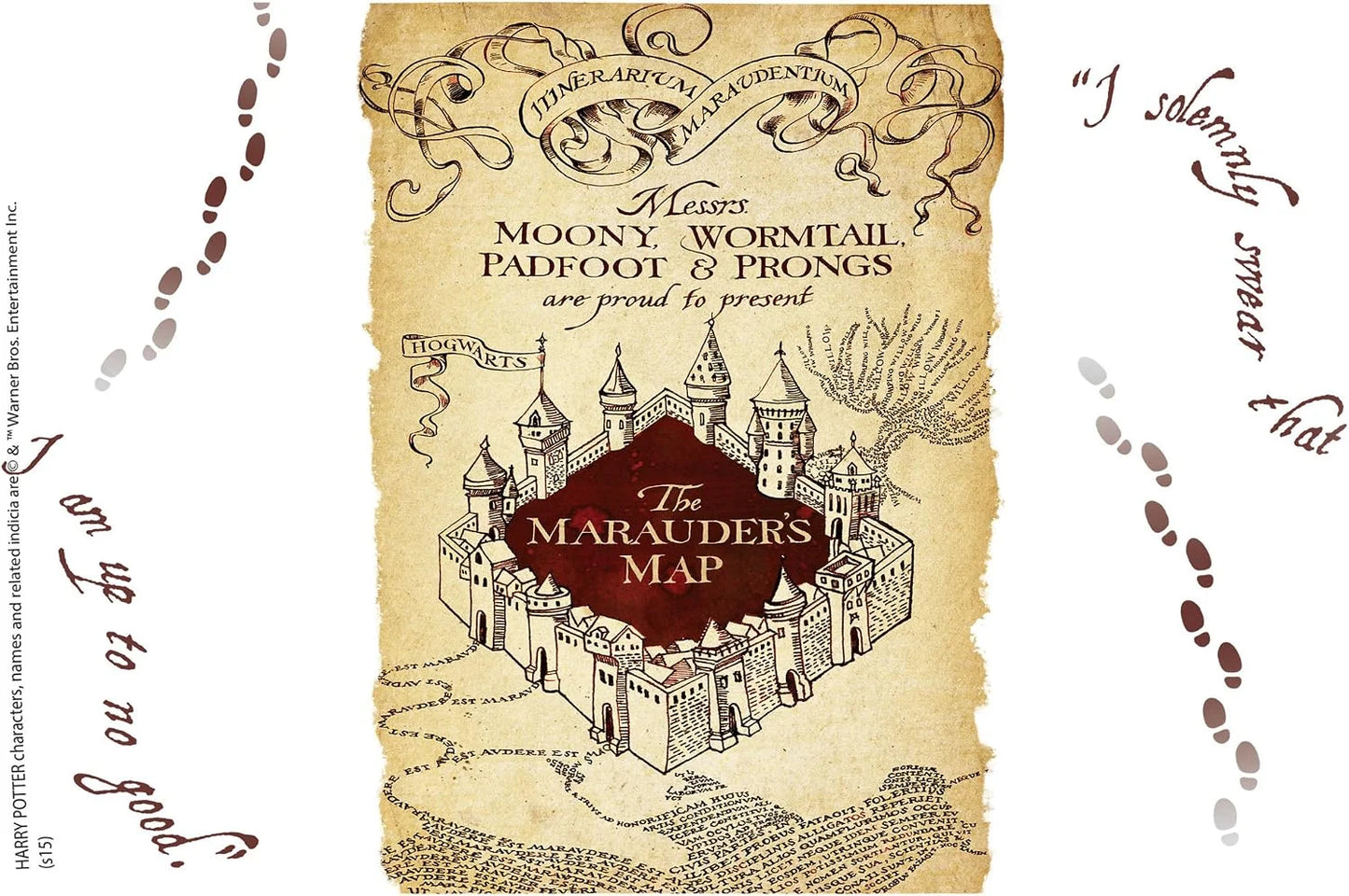 Tervis Harry Potter The Marauder's Map Made in USA Double Walled Insulated Tumbler Travel Cup Keeps Drinks Cold & Hot, 24oz Venture Lite Water Bottle, Classic