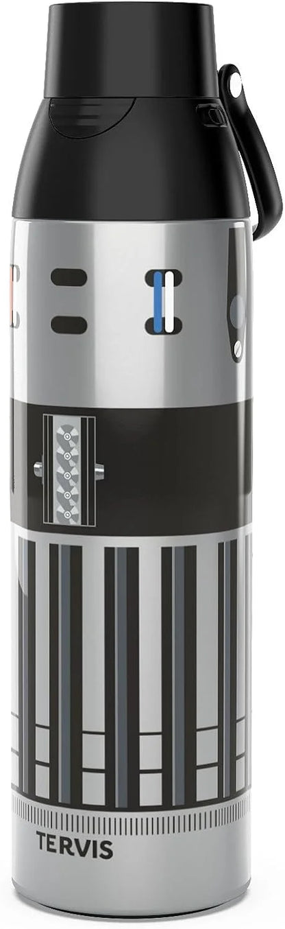 Tervis Venture Water Bottle Star Wars - Lightsaber Detail Triple Insulated Tumbler Travel Cup Keeps Drinks Cold & Hot, 26oz, Stainless Steel
