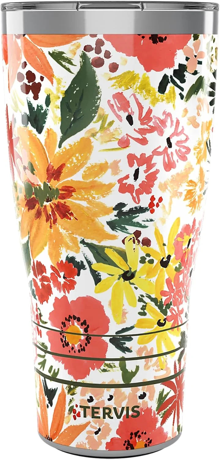 Tervis Sara Berrenson - Atlantica Collection Made in USA Double Walled Insulated Tumbler Travel Cup Keeps Drinks Cold & Hot, 24oz, Lobster