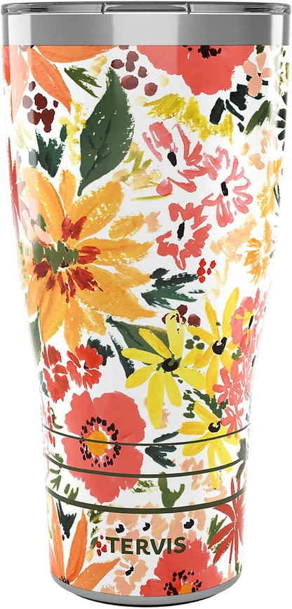 Tervis Sara Berrenson - Atlantica Collection Made in USA Double Walled Insulated Tumbler Travel Cup Keeps Drinks Cold & Hot, 24oz, Lobster