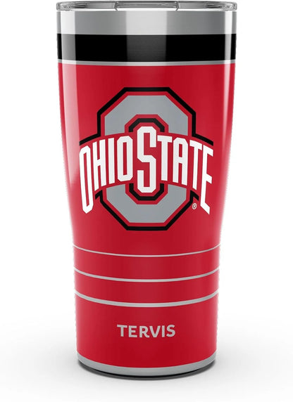 Tervis Traveler Ohio State Buckeyes - MVP Triple Insulated Tumbler Travel Cup Keeps Drinks Cold & Hot, 30oz, Stainless Steel