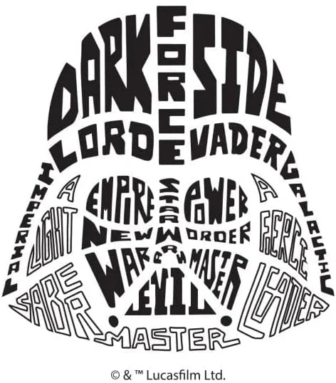 Tervis Star Wars - Character Wordle Engraved Darth Vader Triple Walled Insulated Tumbler Travel Cup Keeps Drinks Cold & Hot, 20oz Legacy, Darth Vader - Onyx Shadow