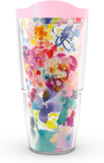Tervis CreativeIngrid Aura Made in USA Double Walled Insulated Tumbler Travel Cup Keeps Drinks Cold & Hot, 16oz, Classic