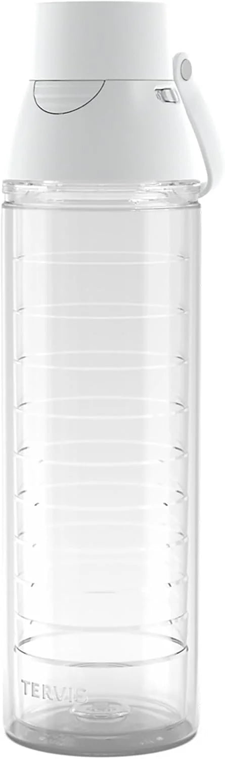 Tervis Clear & Colorful Lidded Made in USA Double Walled Insulated Tumbler Travel Cup Keeps Drinks Cold & Hot, 16oz Mug, Clear Lid