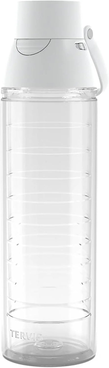 Tervis Clear & Colorful Lidded Made in USA Double Walled Insulated Tumbler Travel Cup Keeps Drinks Cold & Hot, 16oz Mug, Clear Lid