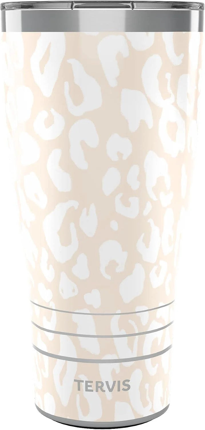 Tervis Leopard Collection Made in USA Double Walled Insulated Tumbler Travel Cup Keeps Drinks Cold & Hot, 24oz, Frost