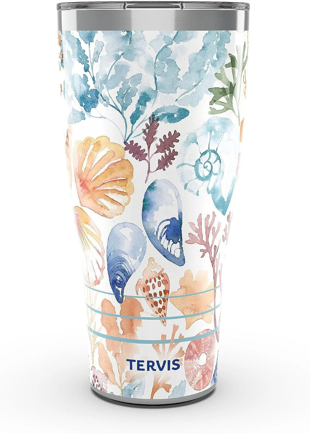Tervis Sara Berrenson - Atlantica Collection Made in USA Double Walled Insulated Tumbler Travel Cup Keeps Drinks Cold & Hot, 24oz, Lobster