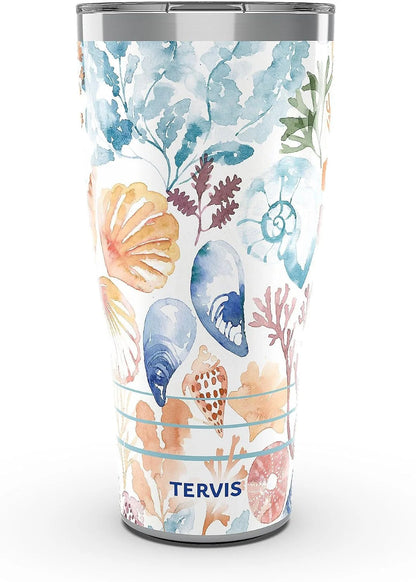 Tervis Sara Berrenson - Atlantica Collection Made in USA Double Walled Insulated Tumbler Travel Cup Keeps Drinks Cold & Hot, 24oz, Lobster