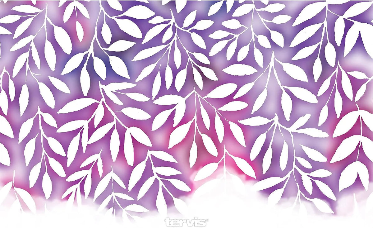 Tervis Made in USA Double Walled Watercolor Floral Purple - Crystal Insulated Tumbler Cup Keeps Drinks Cold & Hot, 16oz, Delicate Leaves