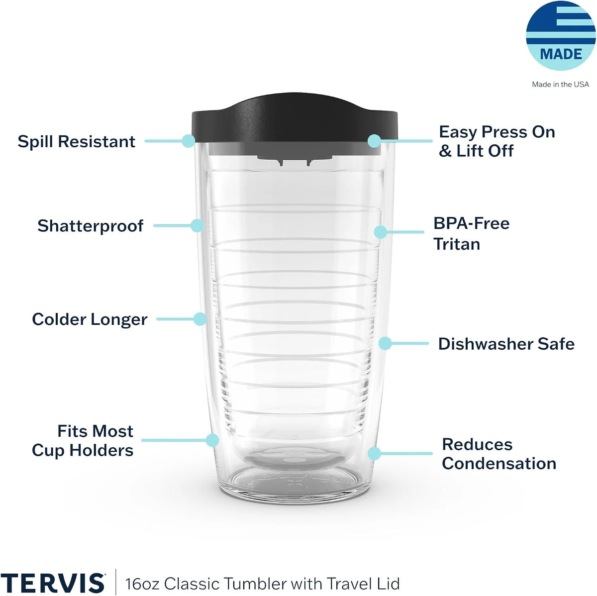 Tervis Harry Potter Charm Reducio Made in USA Double Walled Insulated Tumbler Travel Cup Keeps Drinks Cold & Hot, 24oz, Classic